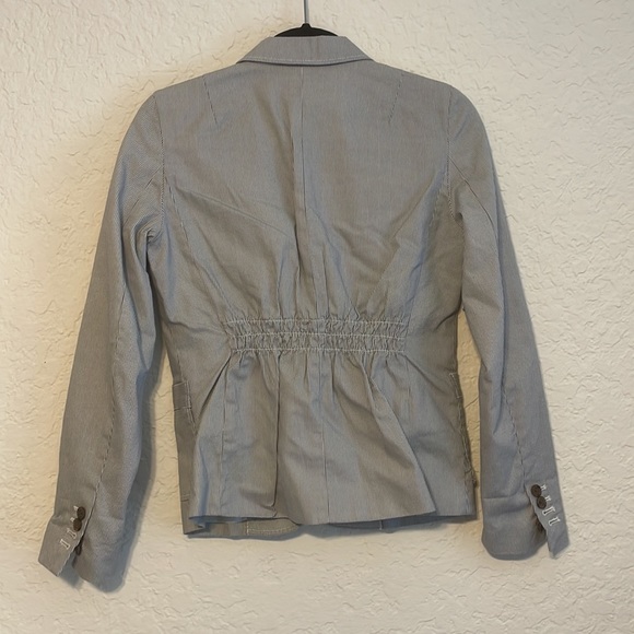 J Crew Pinstripe Blazer size 0 - Picture 4 of 4